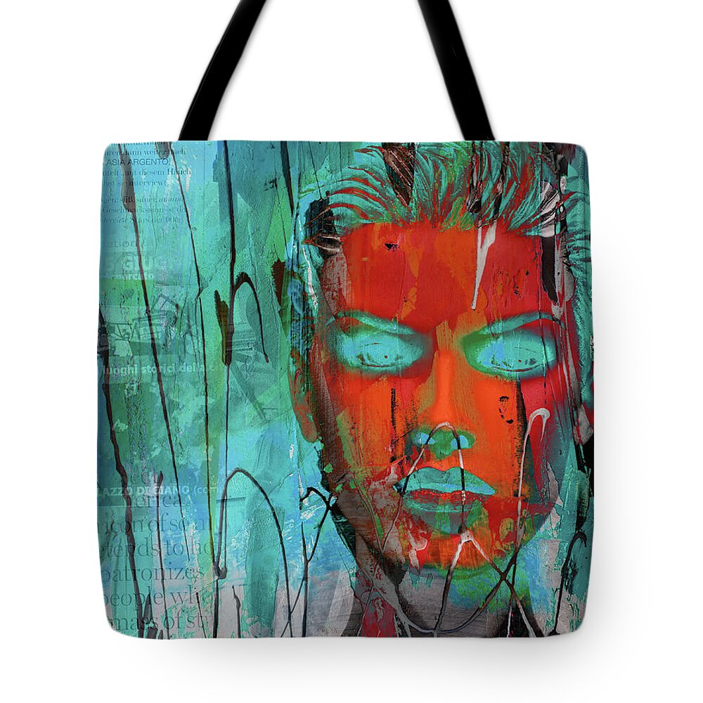 Face Tote Bag featuring the photograph The face goes abstract by Gabi Hampe
