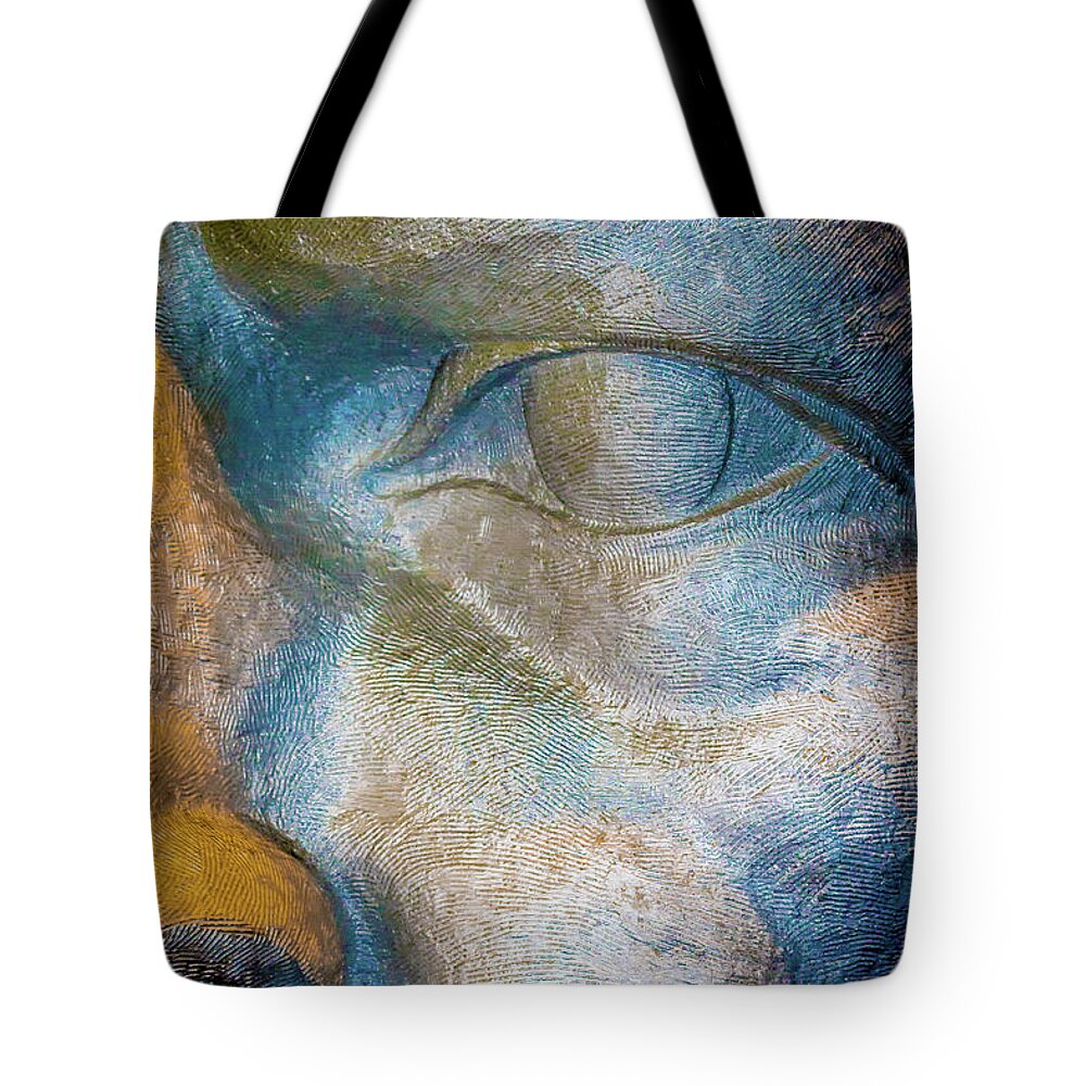 Eye Tote Bag featuring the photograph The face is a picture of the mind with the eyes as its interpreter. Cicero by Susie Weaver
