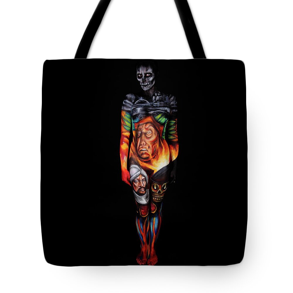 Angela Rene Roberts Tote Bag featuring the photograph The Fall of Montezuma by The Firmins