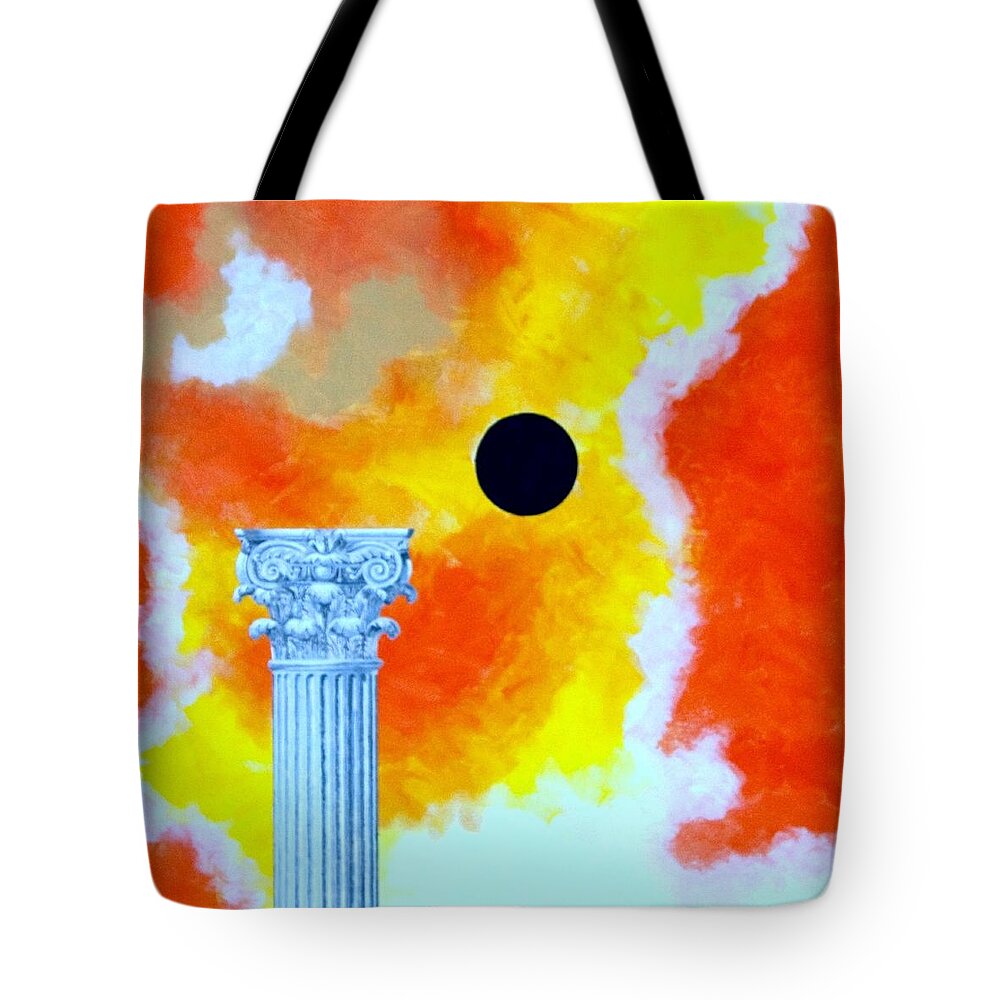 Expressionist Tote Bag featuring the painting The Fall of Rome by Thomas Gronowski