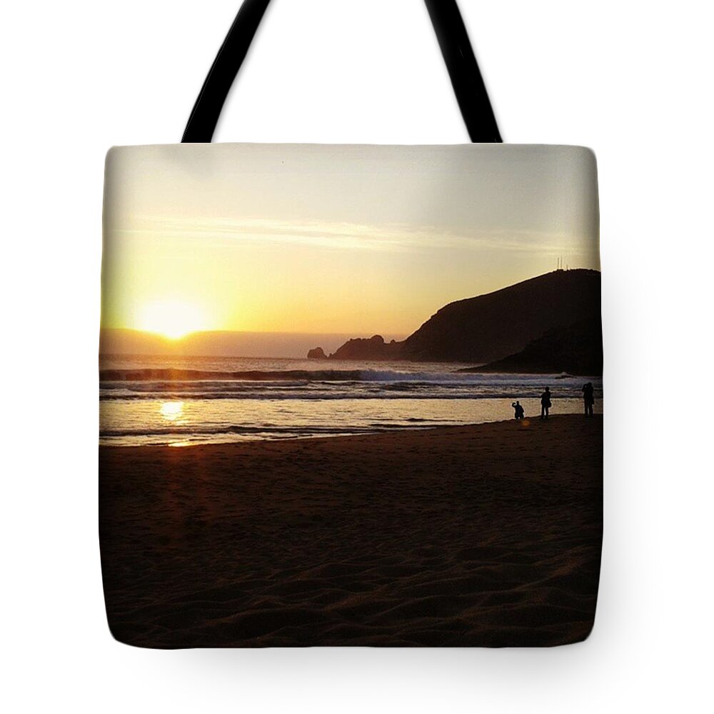 Finisterre Tote Bag featuring the photograph The Famous Sunset At The End Of Terra by Lidia Apostol