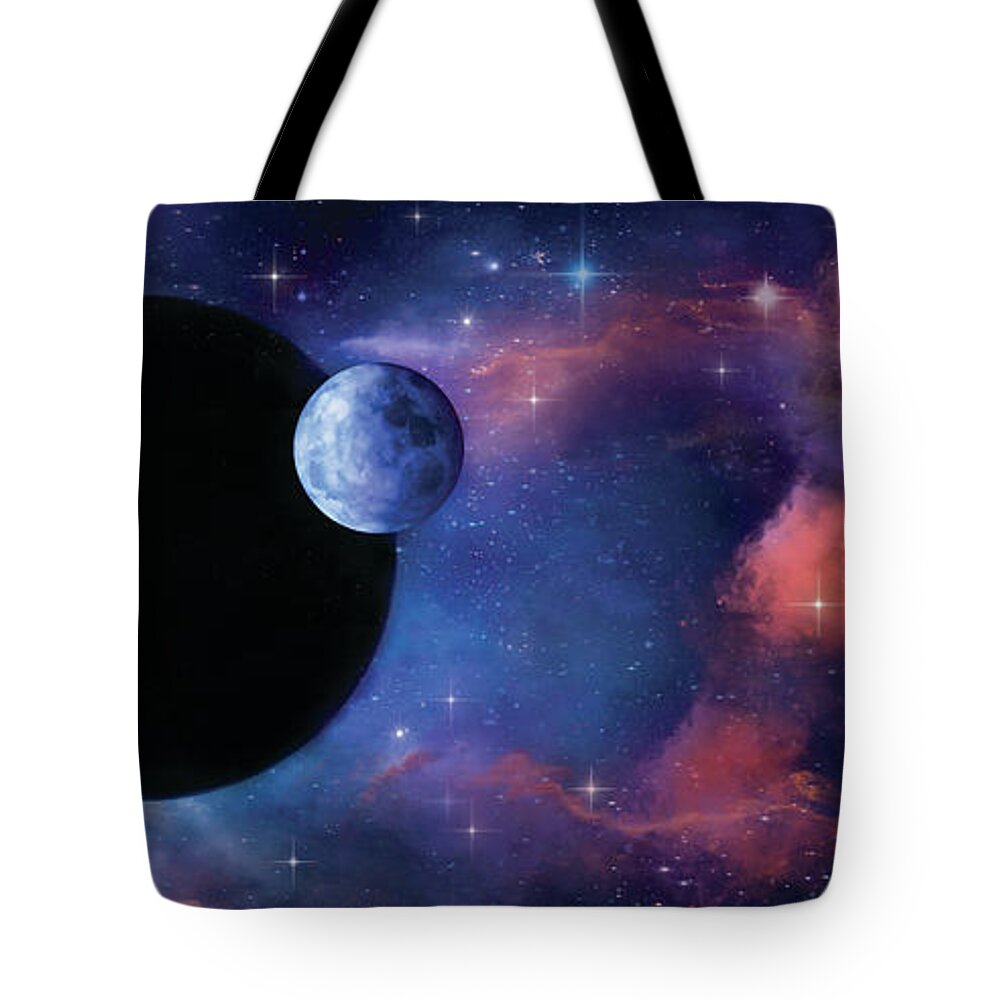 Space Planets Stars Solar Systems Tote Bag featuring the digital art The FINAL JOURNEY by Murry Whiteman