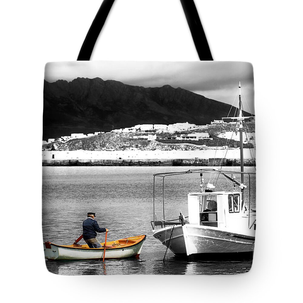 The Fisherman Fusion Tote Bag featuring the photograph The Fisherman Fusion by John Rizzuto