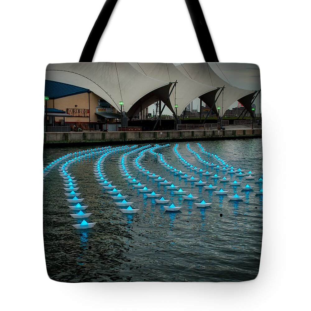 #lightcitybaltimore Tote Bag featuring the photograph The Floating Lights by Mark Dodd