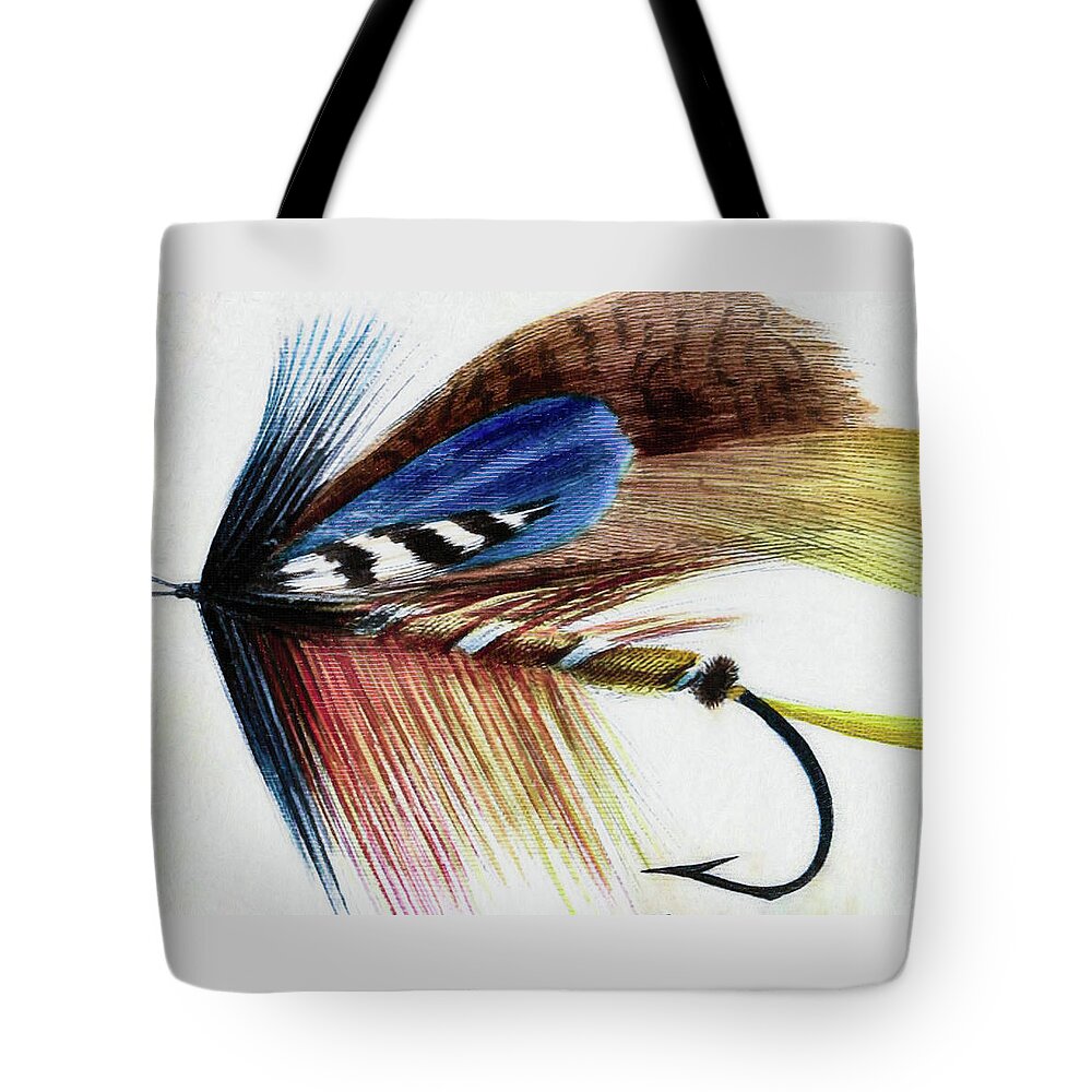 Fly Tote Bag featuring the digital art The Fly by Steve Taylor
