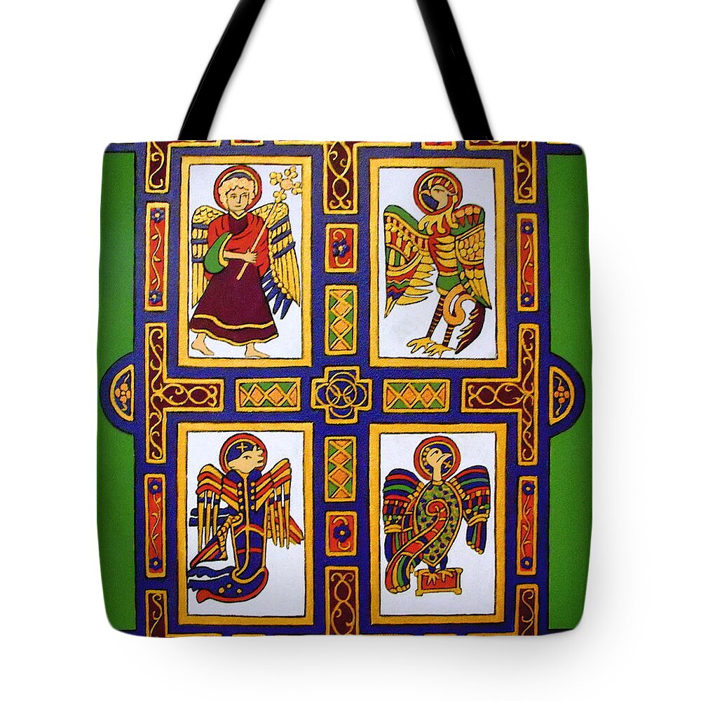 Medieval Tote Bag featuring the painting The Four Evangalists by Stephanie Moore