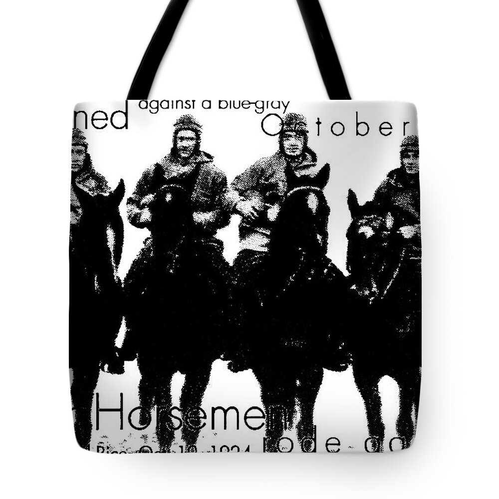 Notre Dame Tote Bag featuring the photograph The Four Horsemen of Notre Dame by David Patterson