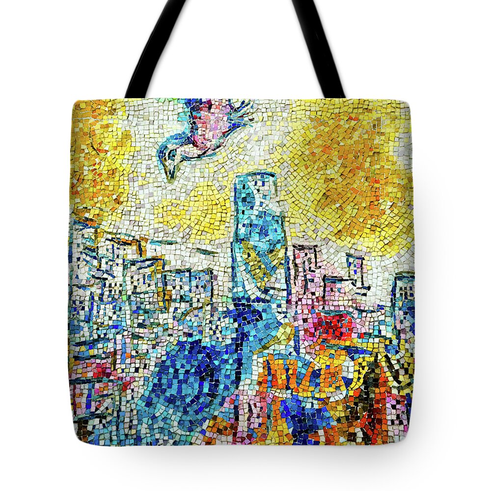 Chicago Tote Bag featuring the photograph The Four Seasons Chicago Portrait by Kyle Hanson