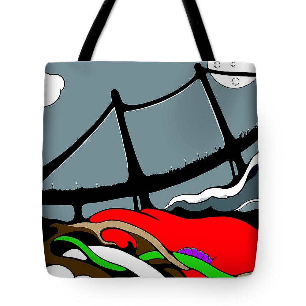 Climate Change Tote Bag featuring the digital art The Gap by Craig Tilley