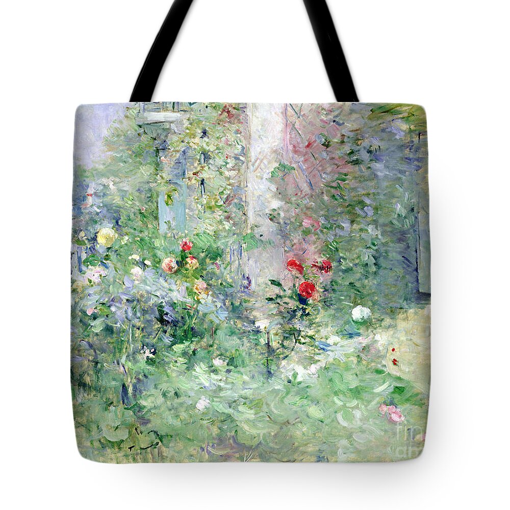 The Tote Bag featuring the painting The Garden at Bougival by Berthe Morisot