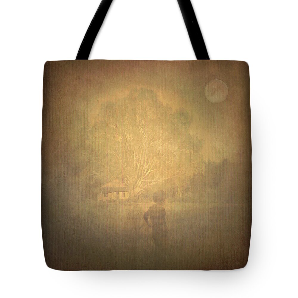 Digital Art Tote Bag featuring the digital art The Ghost Turns Away by Melissa D Johnston