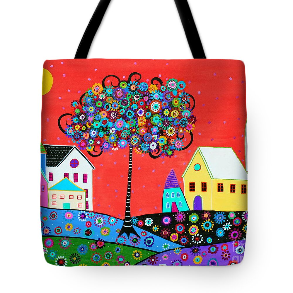 The Gift Of Life Tote Bag featuring the painting The Gift Of Life by Pristine Cartera Turkus