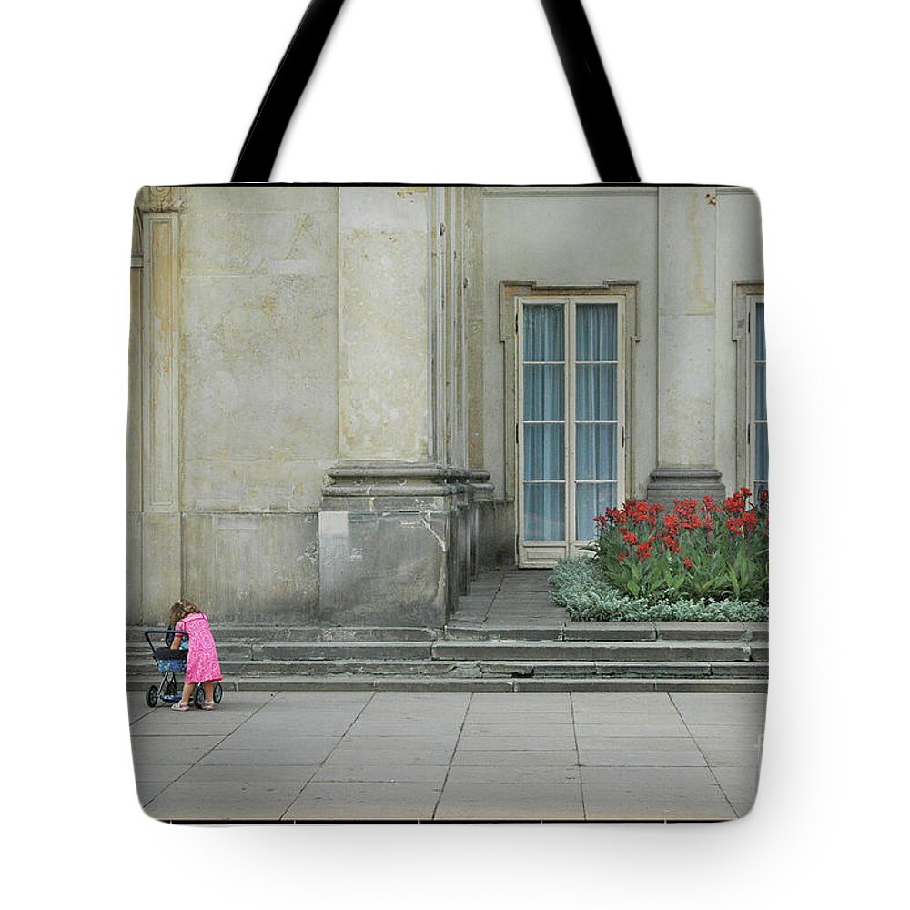 Girl Tote Bag featuring the photograph The girl in the red dress 2005 by Michael Ziegler