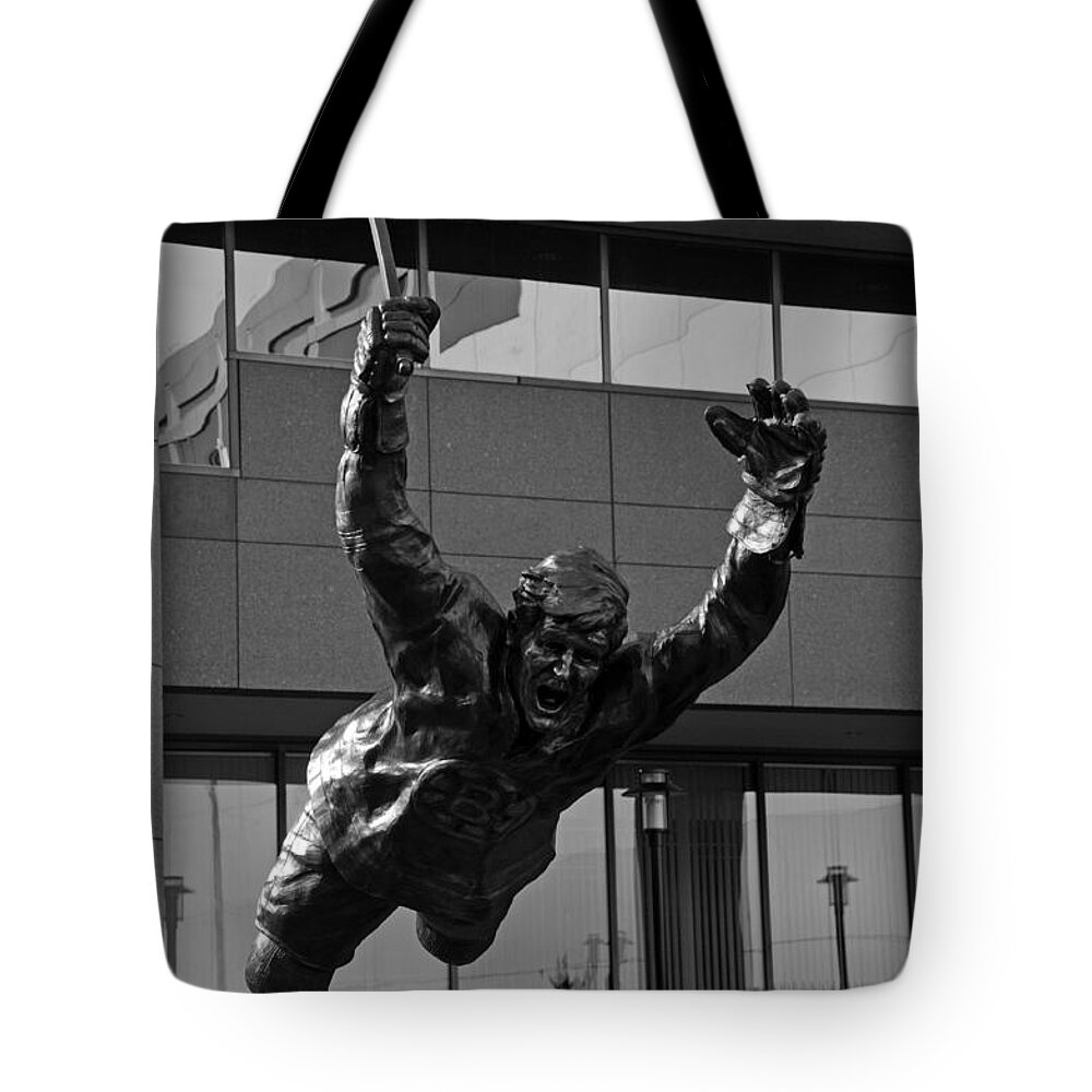 Statue Tote Bag featuring the photograph The Goal by Mike Martin