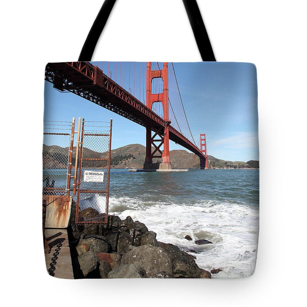 San Francisco Tote Bag featuring the photograph The Golden Gate Bridge at Fort Point 5D21473 square by Wingsdomain Art and Photography