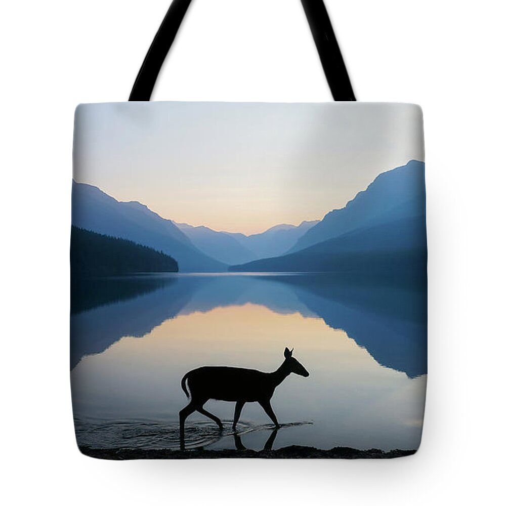 Glacier National Park Tote Bag featuring the photograph The Grace of Wild Things by Dustin LeFevre