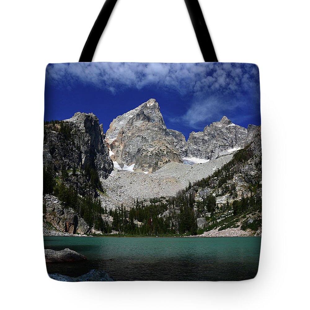 Cascade Canyon Framed Prints Tote Bag featuring the photograph The Grand and Mount Owen from Delta Lake by Raymond Salani III