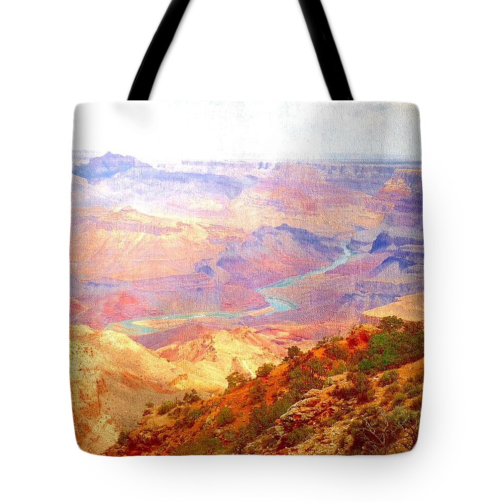The Grand Canyon Tote Bag featuring the digital art The Grand Canyon by Frank Bright