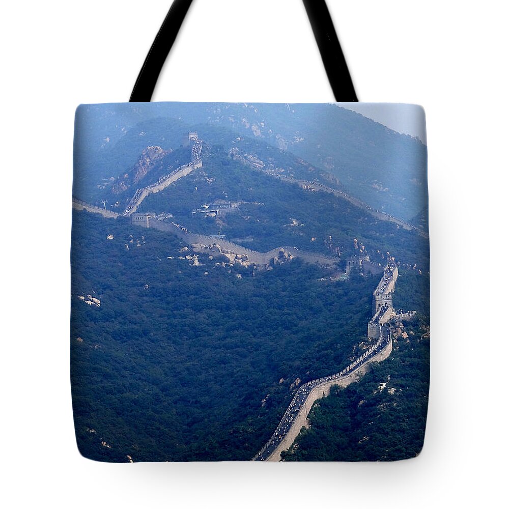 China Tote Bag featuring the photograph The Great Wall by Darcy Dietrich