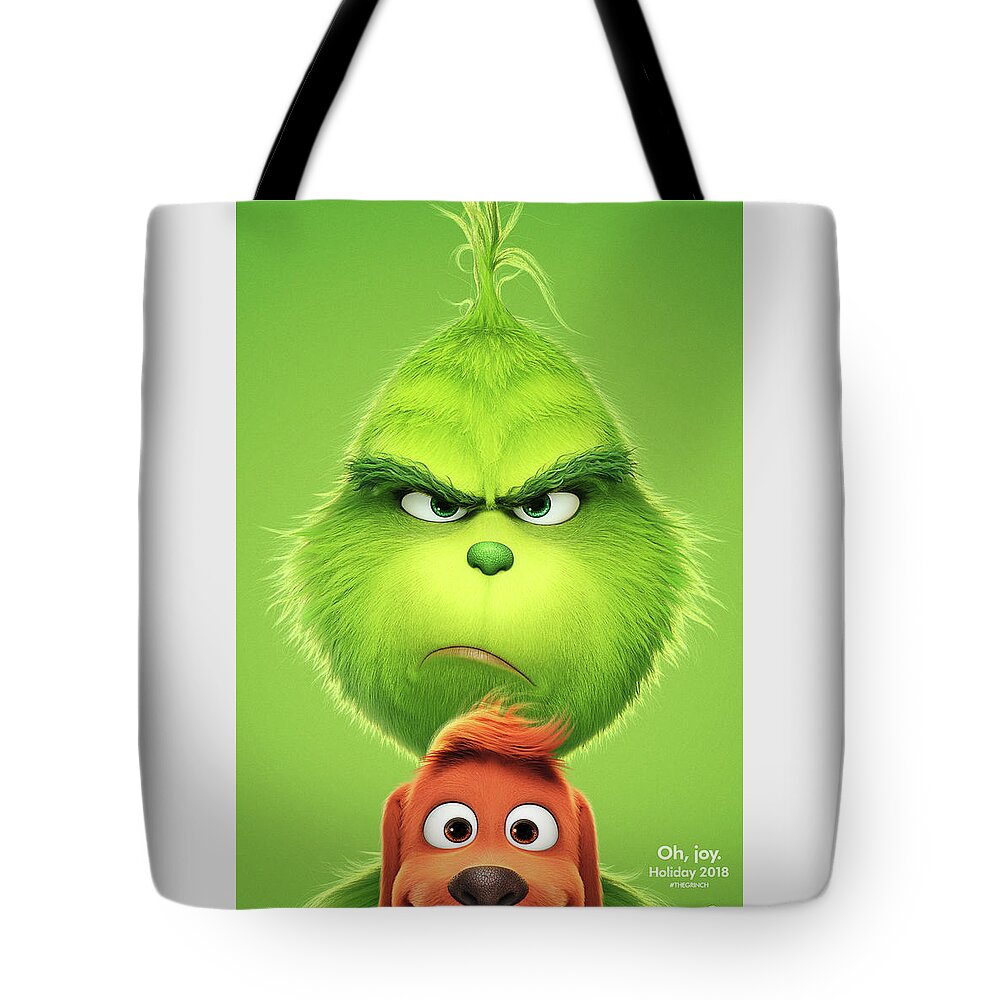 Movie Poster Tote Bag featuring the mixed media The Grinch 2018 A by Movie Poster Prints