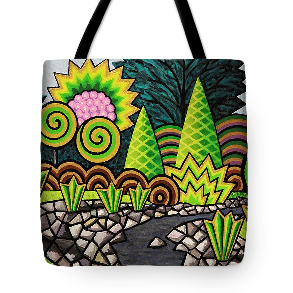 Landscape Tote Bag featuring the painting The Gully by Bruce Bodden