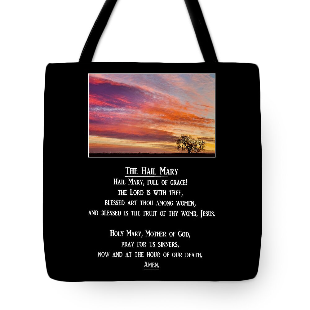 Hail Mary Tote Bag featuring the photograph The Hail Mary Prayer by James BO Insogna