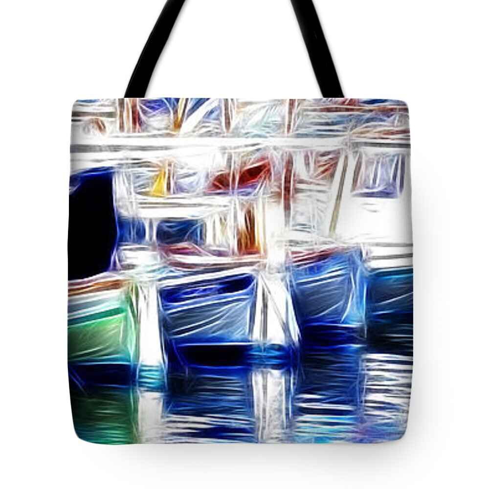 Boats Tote Bag featuring the photograph The Harbor by Hugh Smith