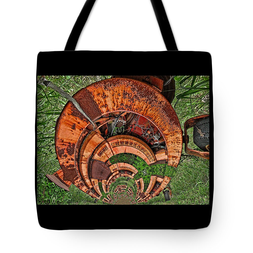 Abstract Tote Bag featuring the digital art The Hitchhiker by Wendy J St Christopher