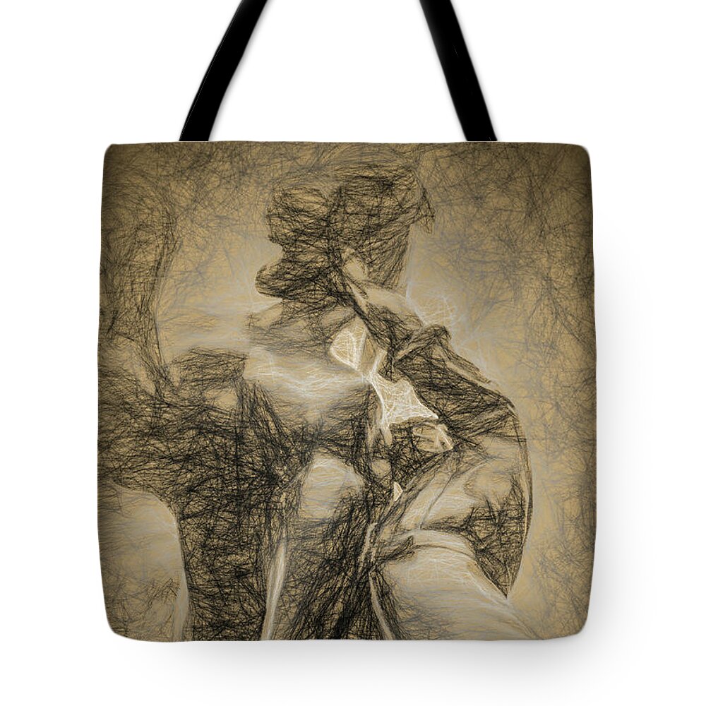The Horse Tamer Tote Bag featuring the photograph The Horse Tamer by Paul Wear