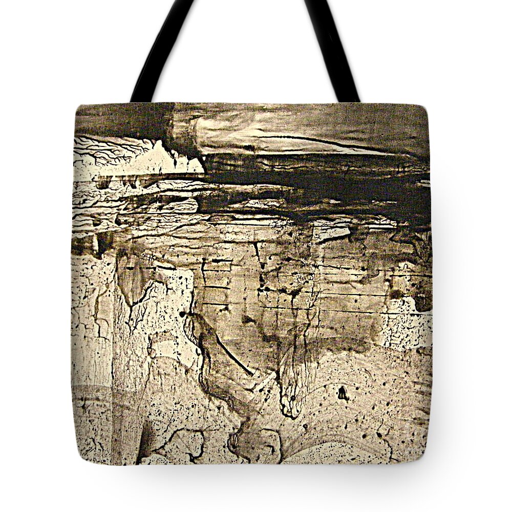 Ink Painting With Roller Tote Bag featuring the painting The Ice Pack by Nancy Kane Chapman