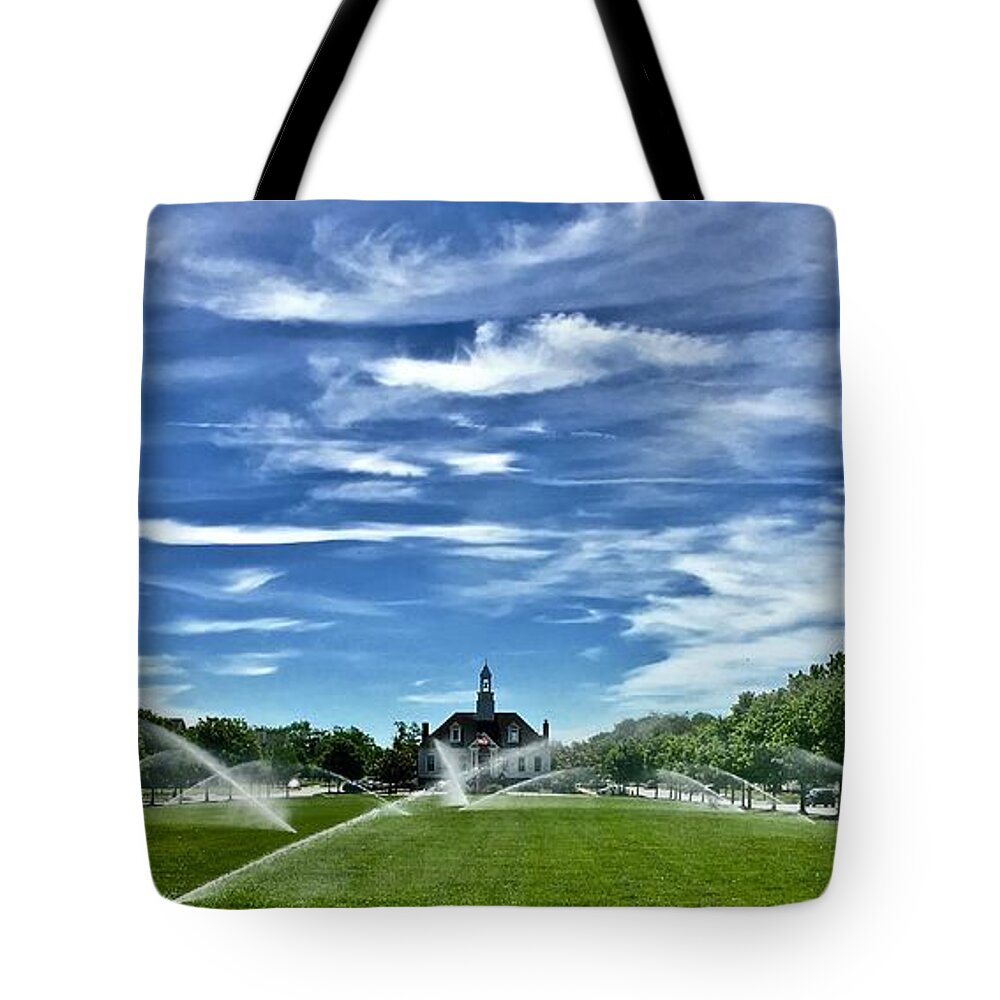 Lawn Tote Bag featuring the photograph The Impressive Front Lawn by Shawn M Greener