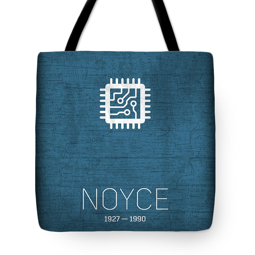 Inventor Tote Bag featuring the mixed media The Inventors Series 029 Noyce by Design Turnpike