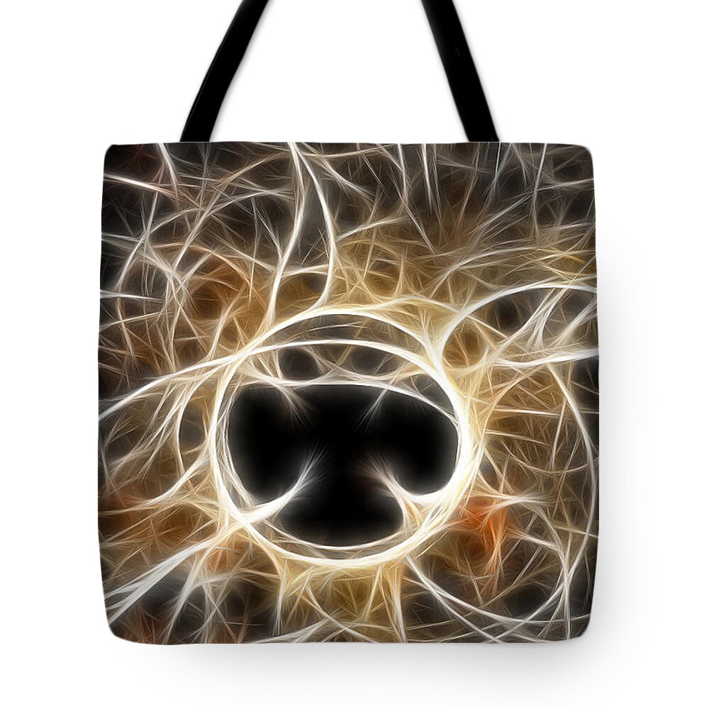 Fractal Tote Bag featuring the digital art The Invitation by Holly Ethan