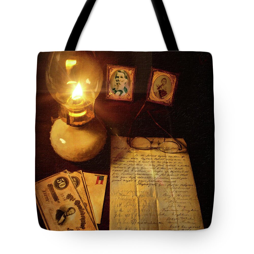 Civil War Letter Tote Bag featuring the photograph The Invitation by Mark Allen