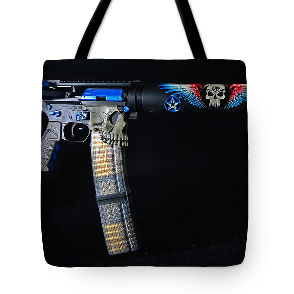 Ar15 Tote Bag featuring the photograph The Jack Pistol by Jim Boardman
