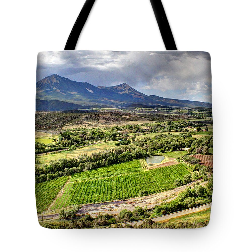 Paonia Tote Bag featuring the photograph The Jewel of the North Fork by Bob Hislop
