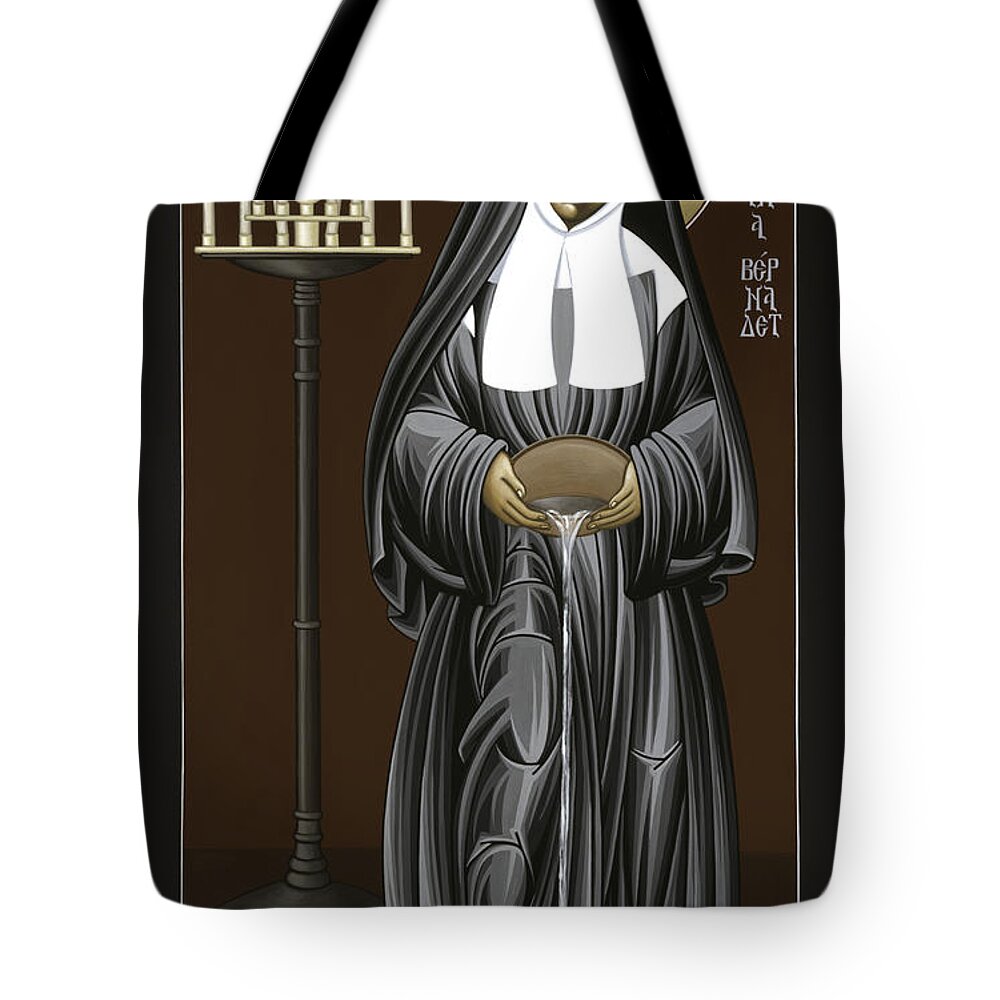 The Kenosis Of St Bernadette Of Lourdes Tote Bag featuring the painting The Kenosis of St Bernadette of Lourdes 063 by William Hart McNichols