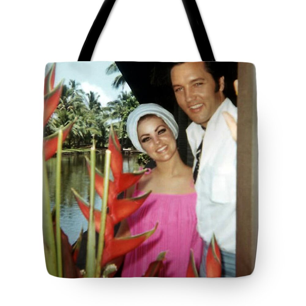 Elvis Tote Bag featuring the photograph The King Rocks On XXXVIII by Al Bourassa