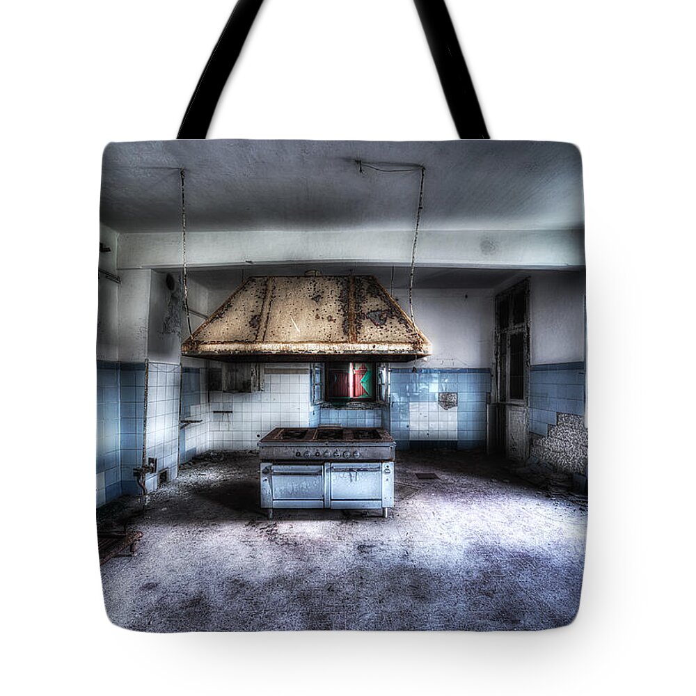 Kitchen Tote Bag featuring the photograph The Kitchen - La Cucina by Enrico Pelos