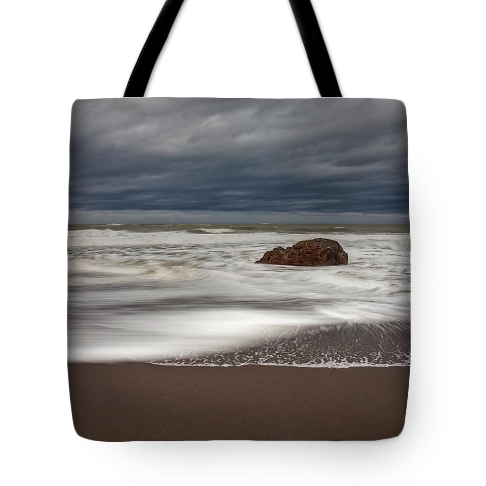 Waves Tote Bag featuring the photograph The Last Holdout by Mark Alder