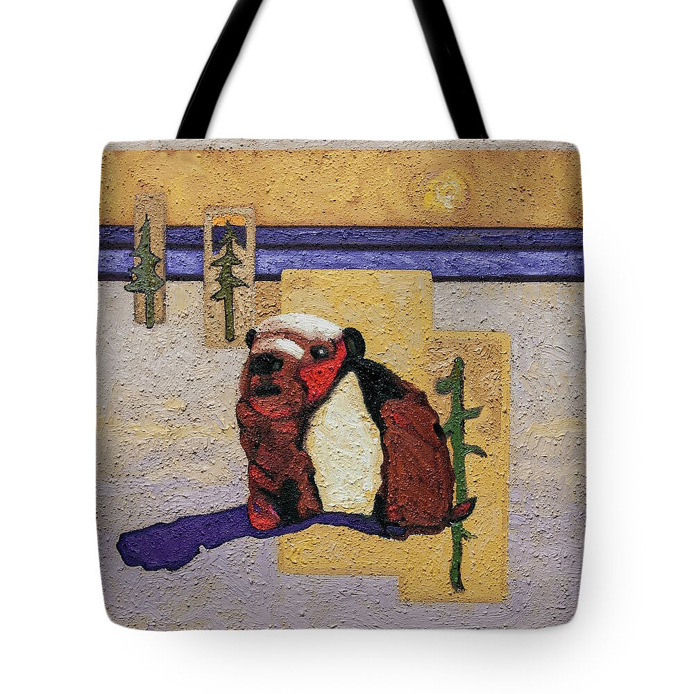 Environmental Expressionist Painting Tote Bag featuring the painting The Last Marmot by Rob Owen