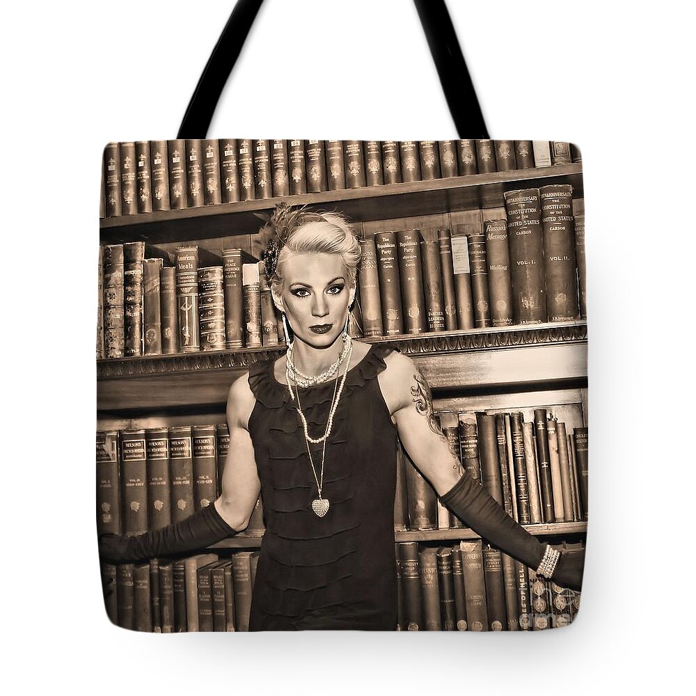 Female Tote Bag featuring the photograph The Librarian by Jimmy Ostgard