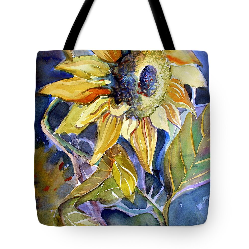 Sunflower Tote Bag featuring the painting The Light of Sunflowers by Mindy Newman