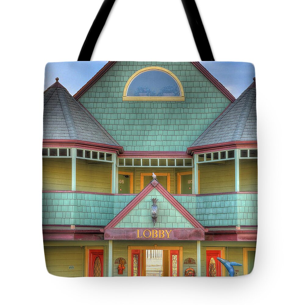 Lobby Tote Bag featuring the photograph The Lobby Entrance by Mathias 