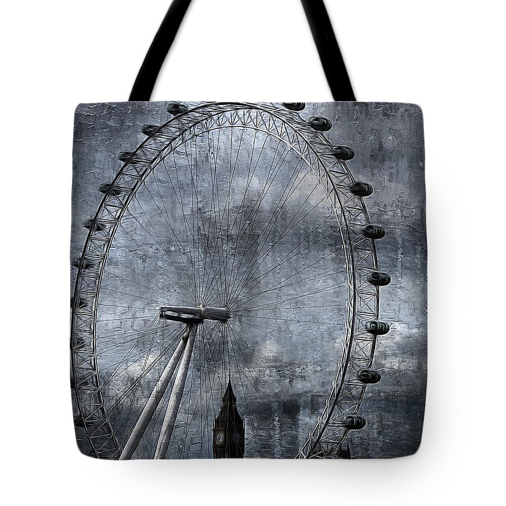 London Eye Tote Bag featuring the photograph The London Eye by Karen McKenzie McAdoo