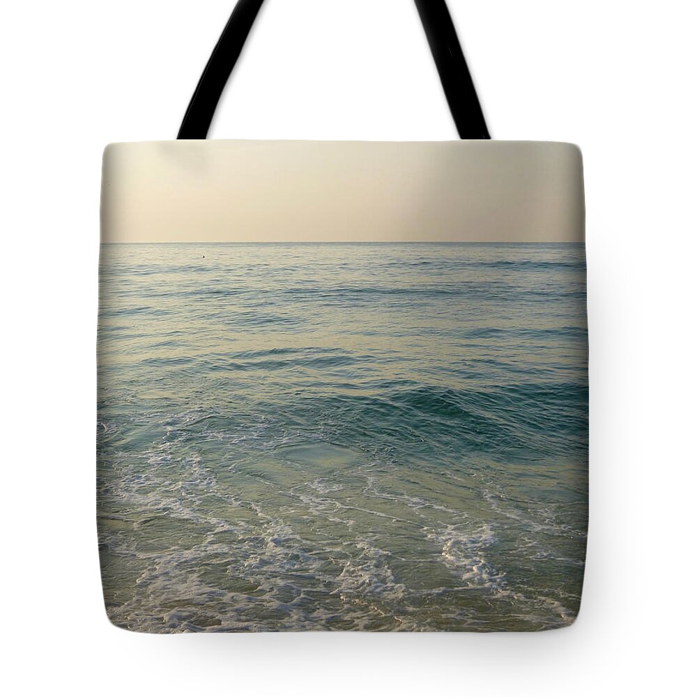 Sunrise Tote Bag featuring the photograph The Lovely Morning Sea by Ellen Paull