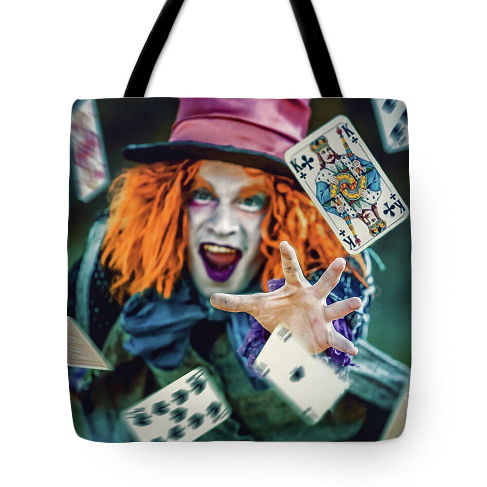 Art Tote Bag featuring the photograph The Mad Hatter Alice in Wonderland by Dimitar Hristov