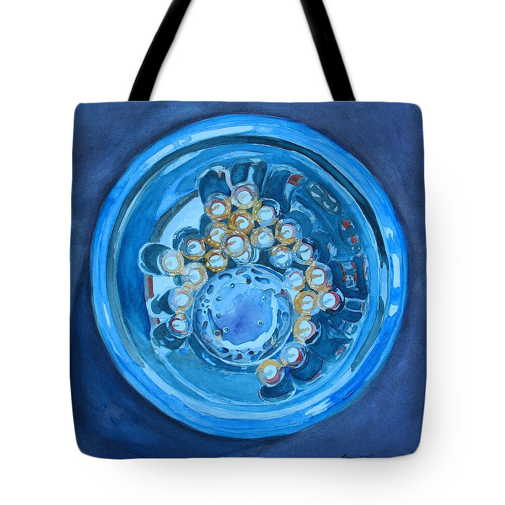 Marbles Tote Bag featuring the painting The Magic Bowl by Jenny Armitage
