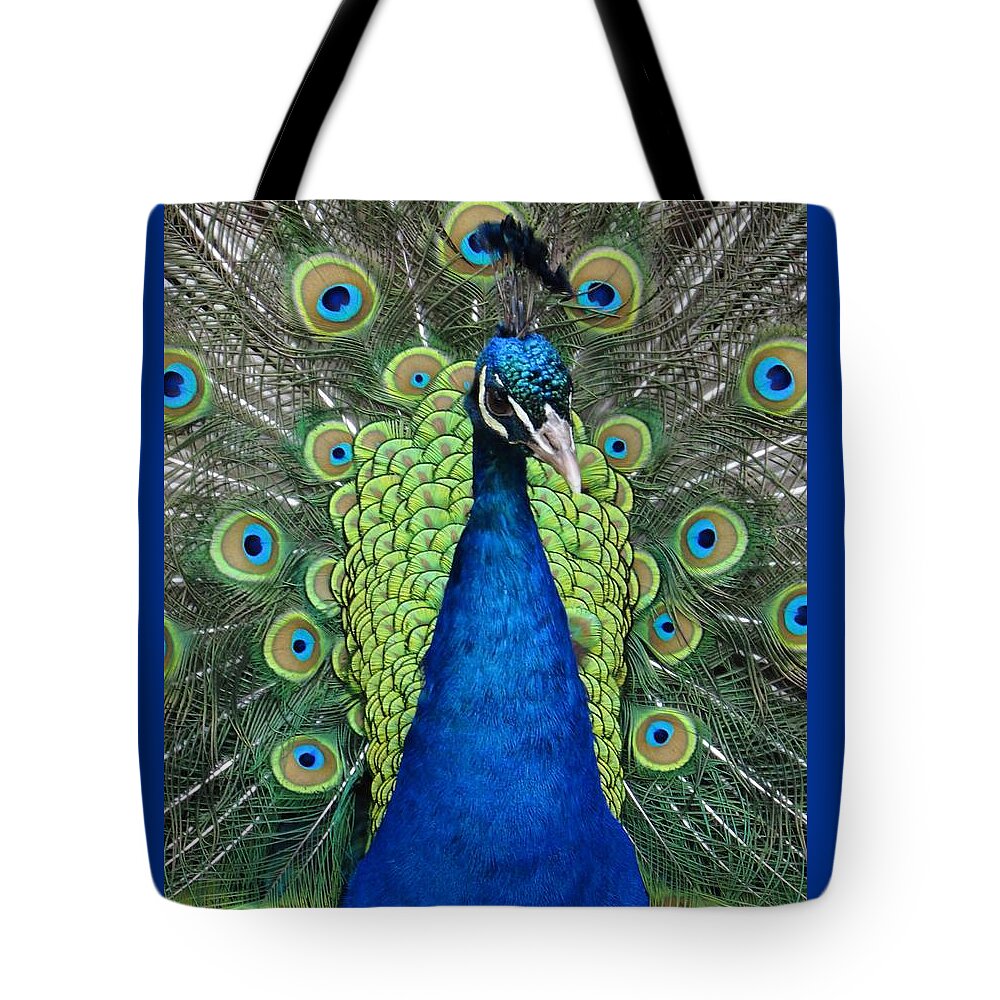 Peacock Plumage Tote Bag featuring the digital art The Maharaja of Point Defiance by I'ina Van Lawick