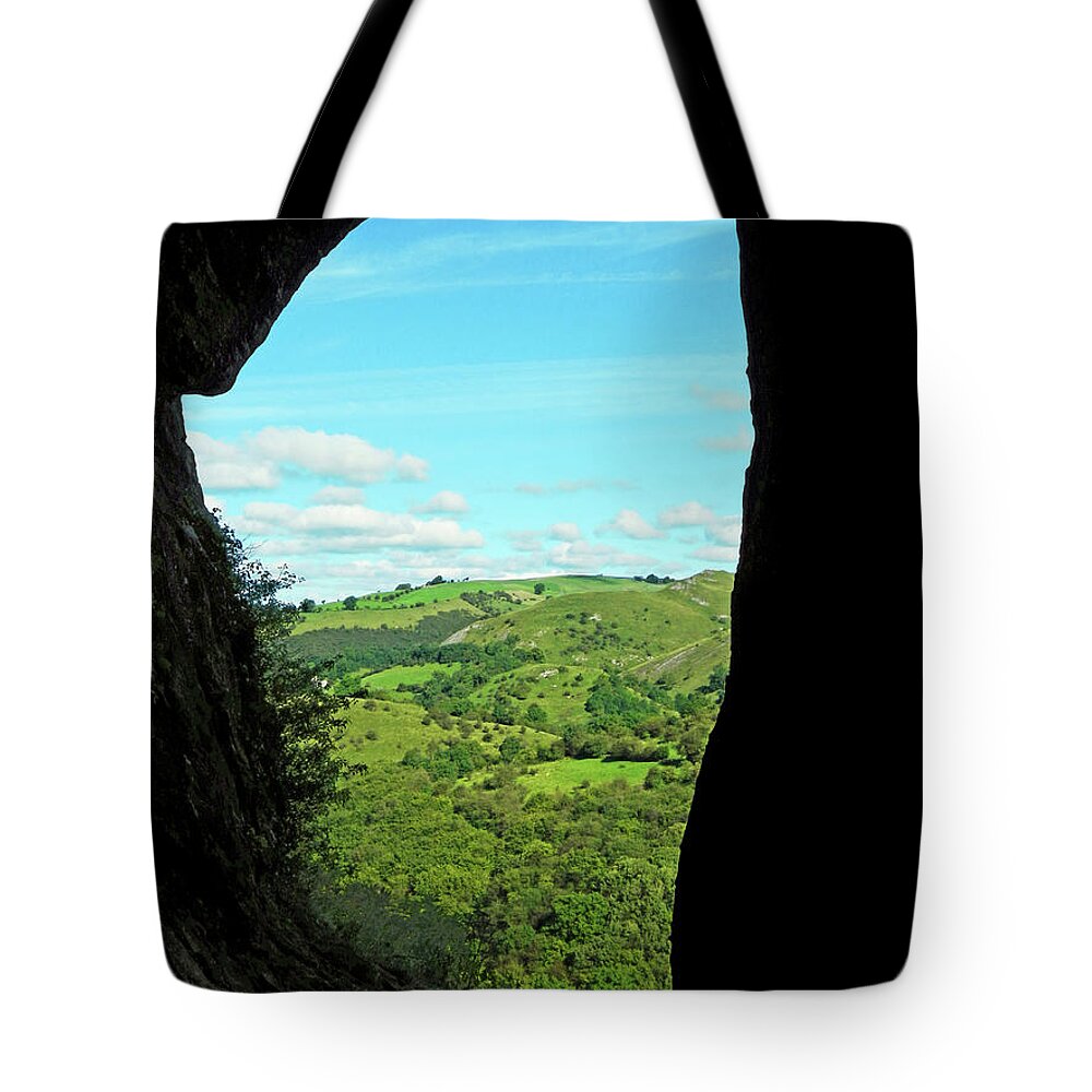 Bright Tote Bag featuring the photograph The Manifold Valley from Thor's Cave by Rod Johnson